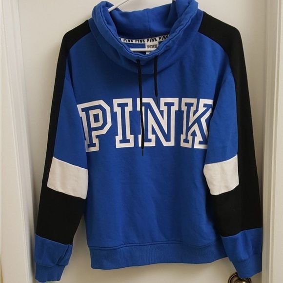 worn once VS PINK colorblock crew sweater size S - Picture 3 of 6